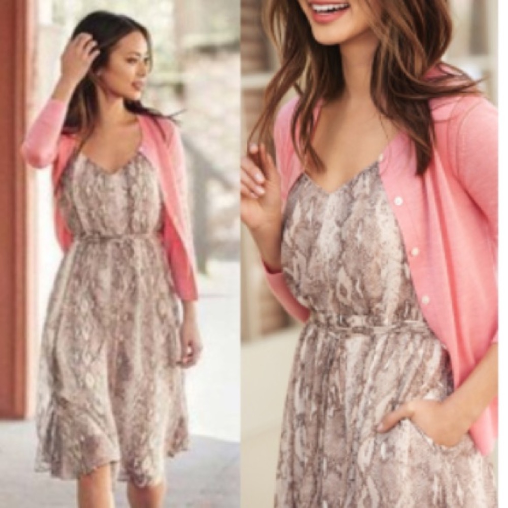 Banana Republic strappy snakeskin dress, sz Small